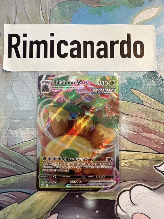 023/264 VMax Rillaboom EN Pokemon Fusion Strike Rapid Strike (Gebraucht ...