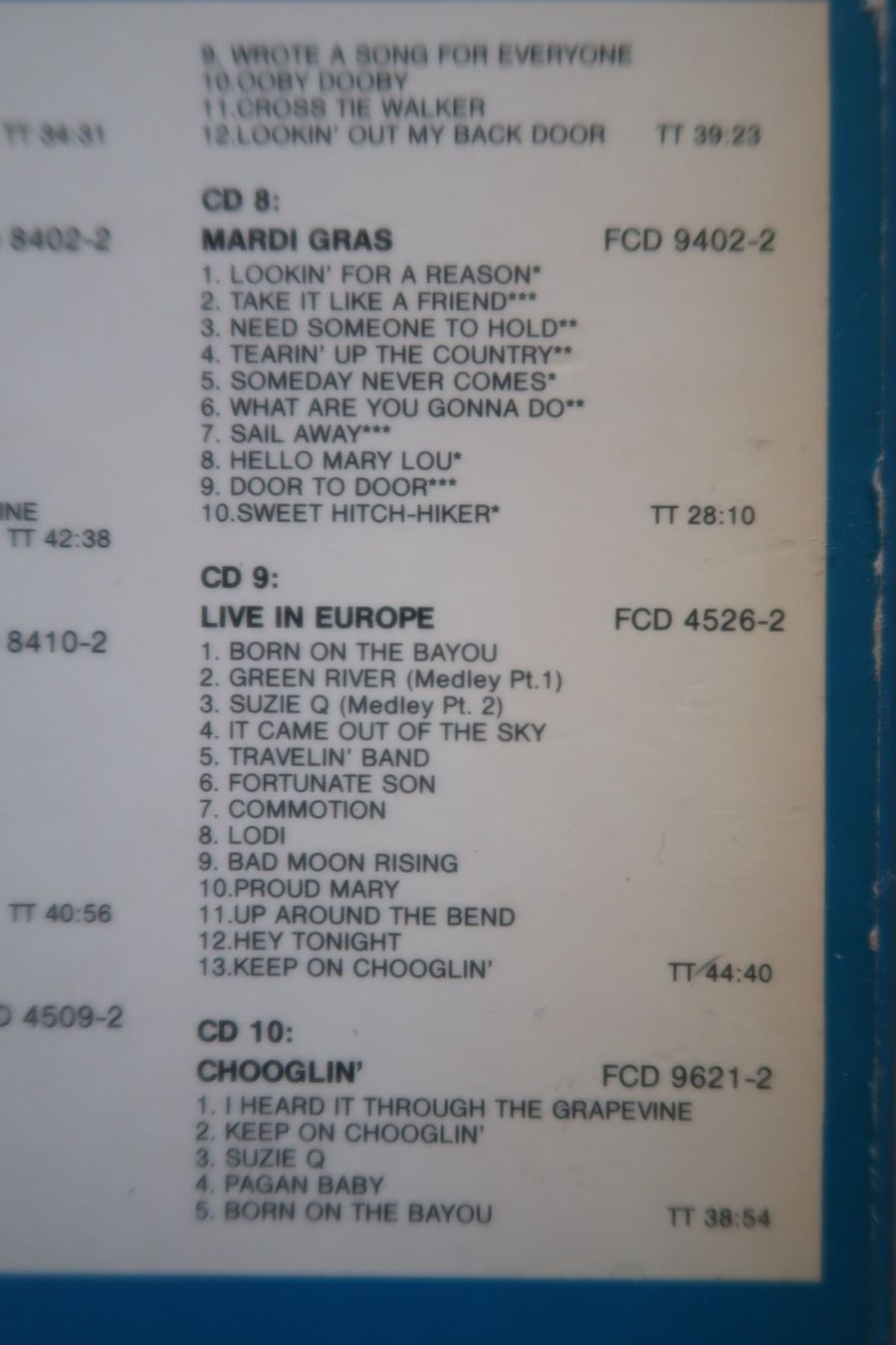 CDs: CREEDENCE CLEARWATER REVIVAL - 10 CD COLLECTION – Gebraucht aus Basel von Patiscat 4