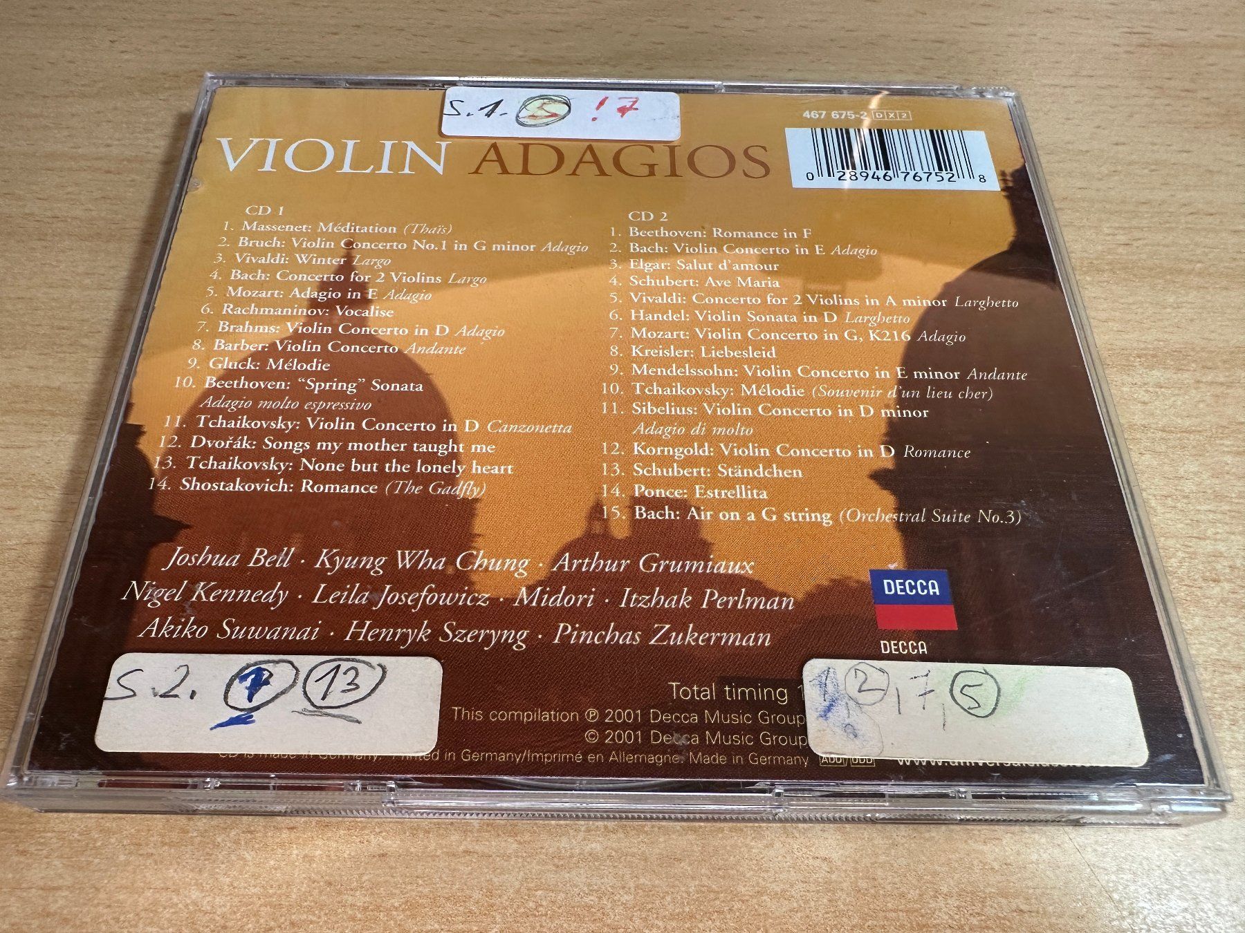 CD: Z4 Various – Violin Adagios - 2 CD – Usato da Rikon im Tösstal venduto da Alpenmutz 1
