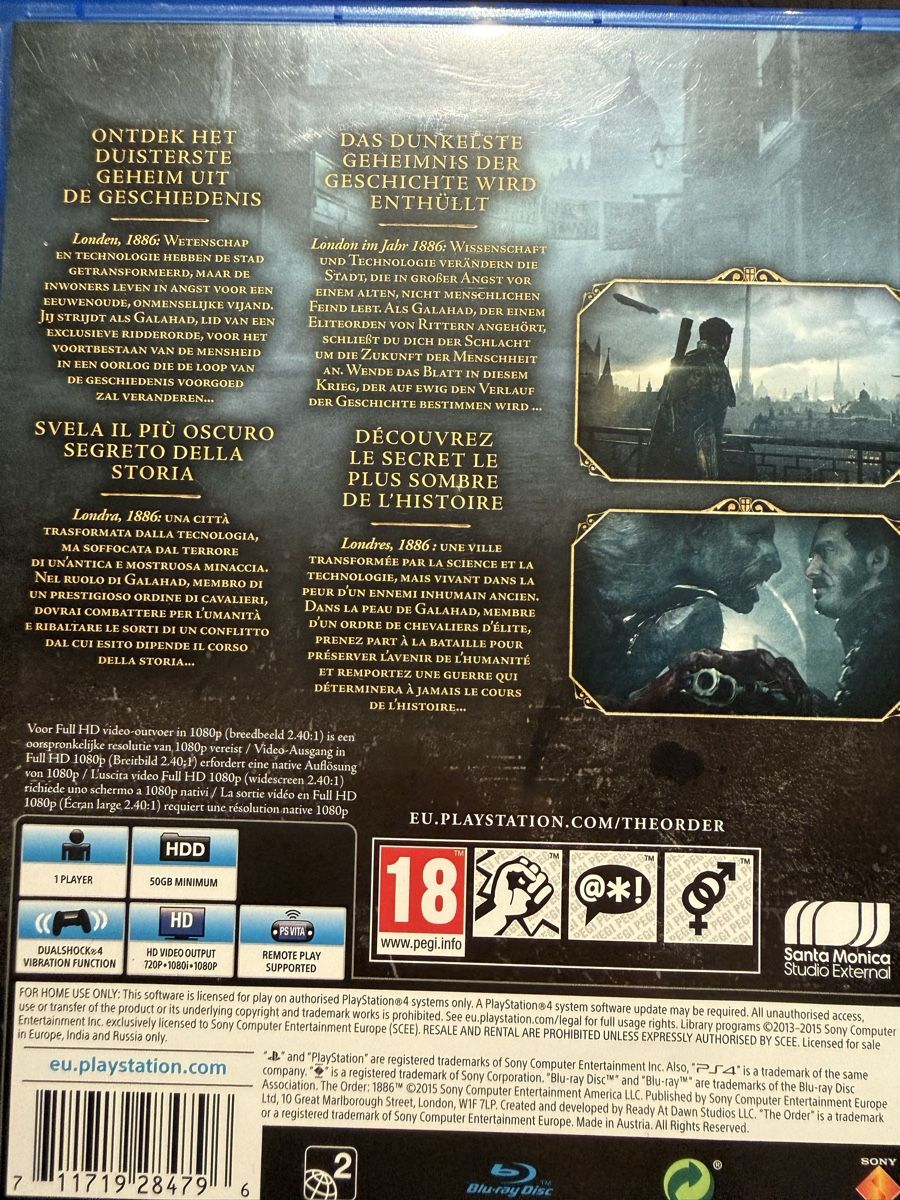 Sony Giochi: PS4 The Order 1886 – Usato da Claro venduto da KarinS84 1