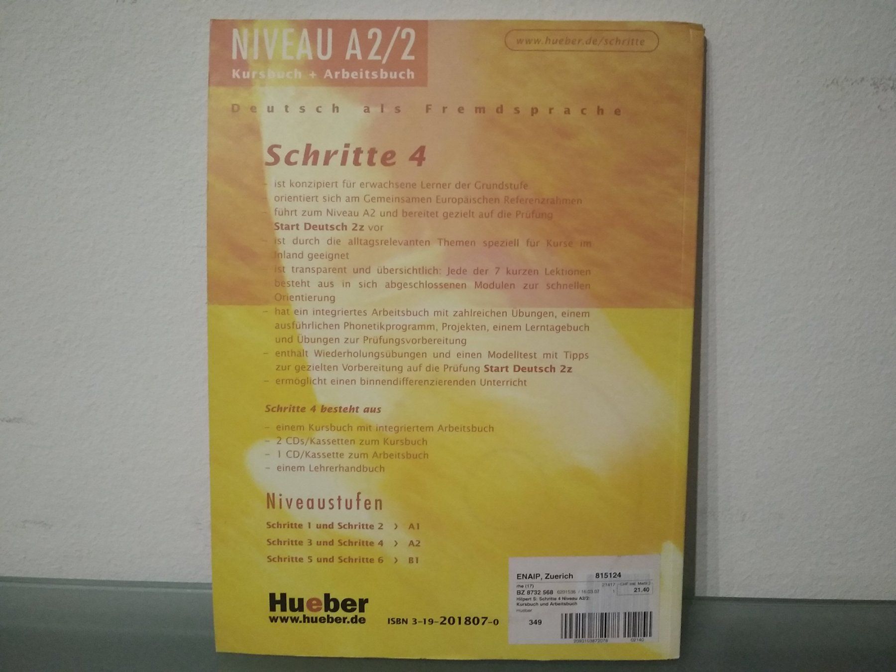 Bücher: Schritte 4 Niveau A2/2 Kursbuch + Arbeitsbuch mit Audio-CD – Neu (gemäss Beschreibung) aus Bäch SZ von Swissy46 1