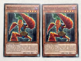 Yu-Gi-Oh! 2x Karte - Weltmeister im Karottengewicht