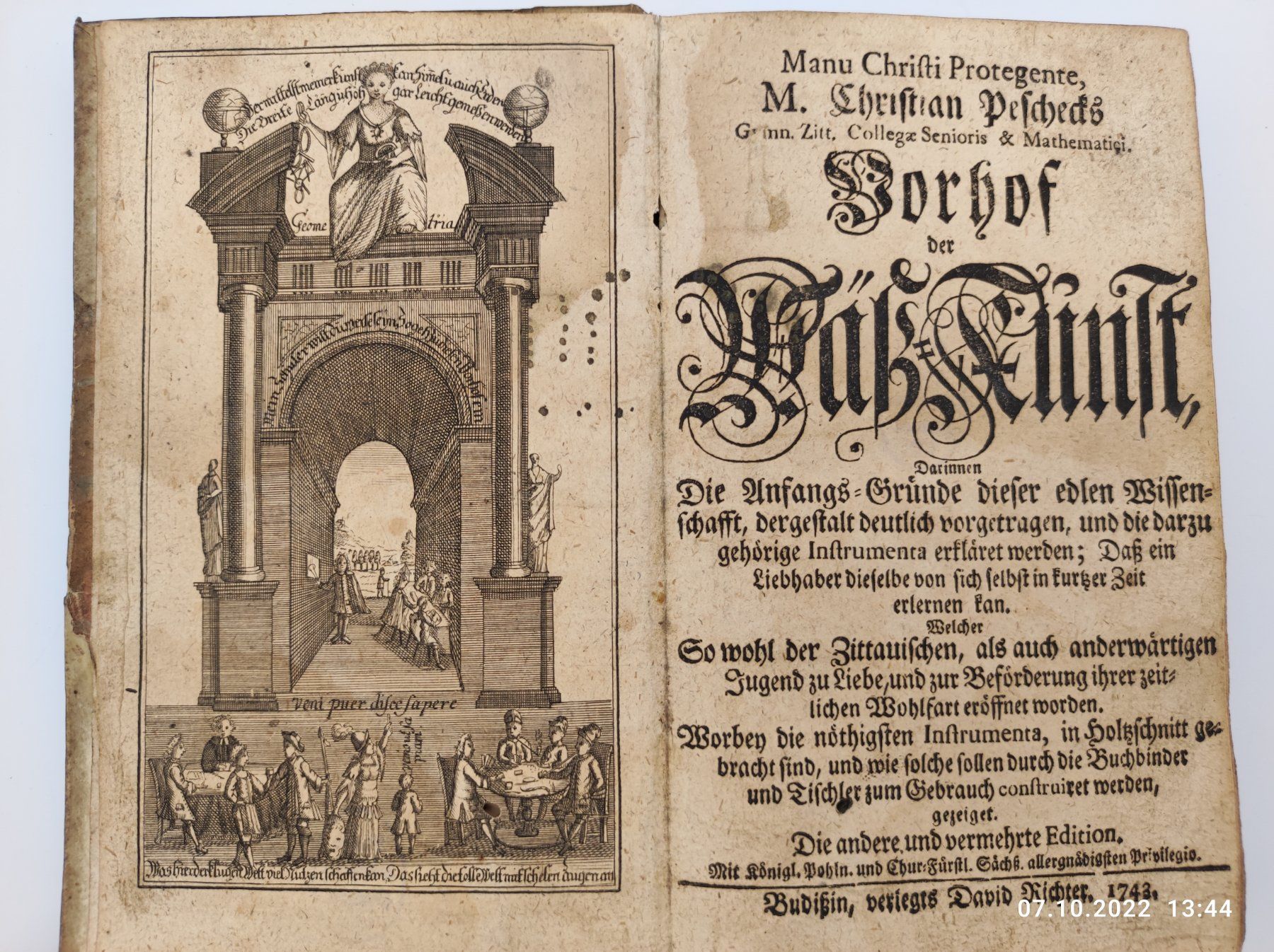 Bücher: MATHEMATIK - MESSKUNST - 1743 – Gebraucht aus Goldach von Gaip