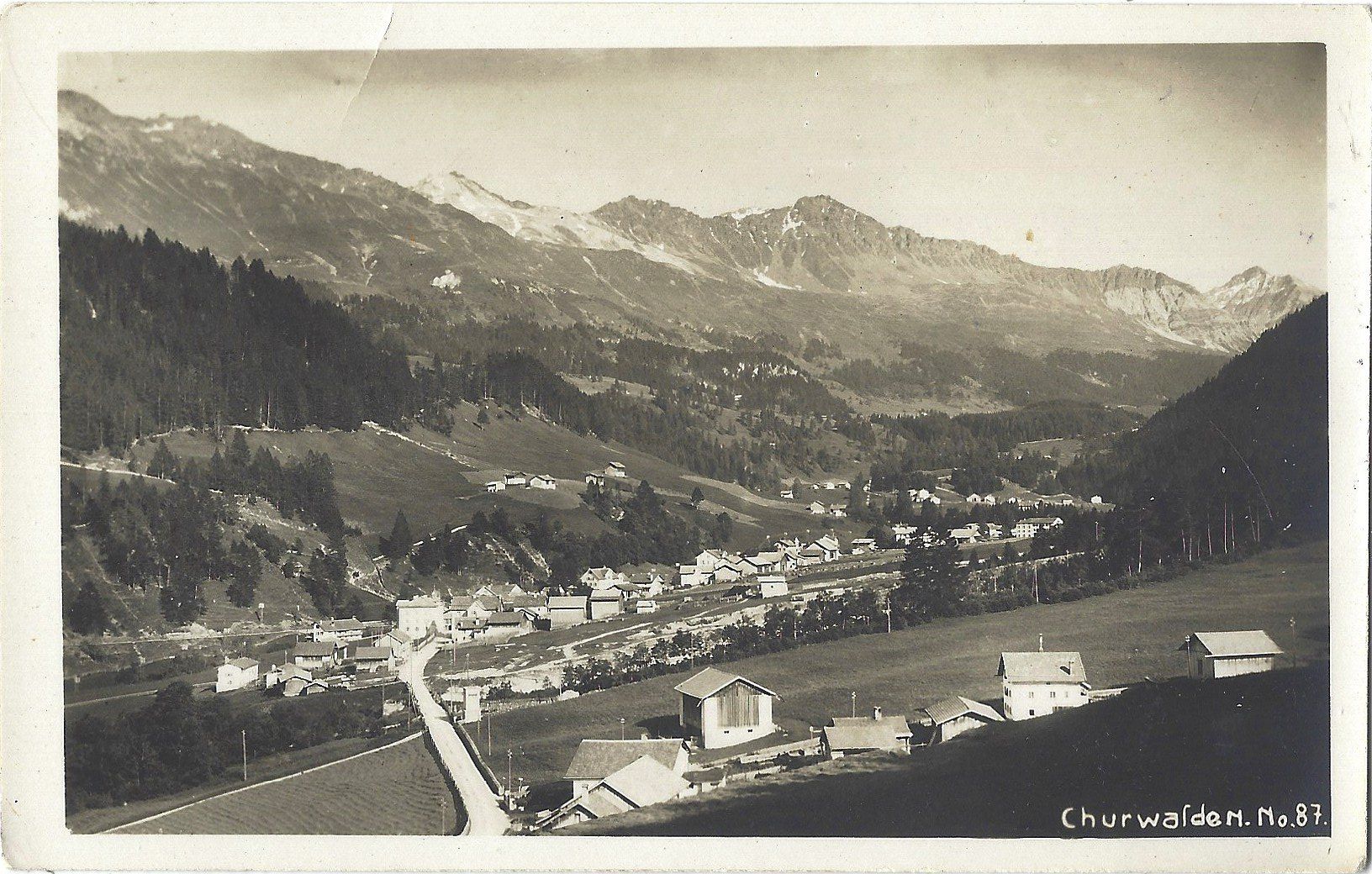 Cartoline postali: C h u r w a l d e n. No 87 – Usato da Bütschwil venduto da Jackson1A