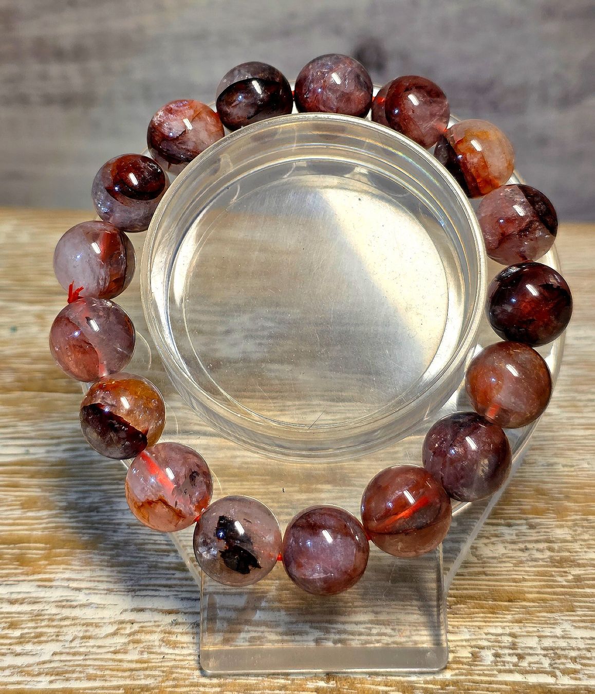 Minerali & Pietre curative: Feuerquarz Armband G 12mm – Nuovo e nell'imballaggio originale da Matzingen venduto da Shay_Crystalz