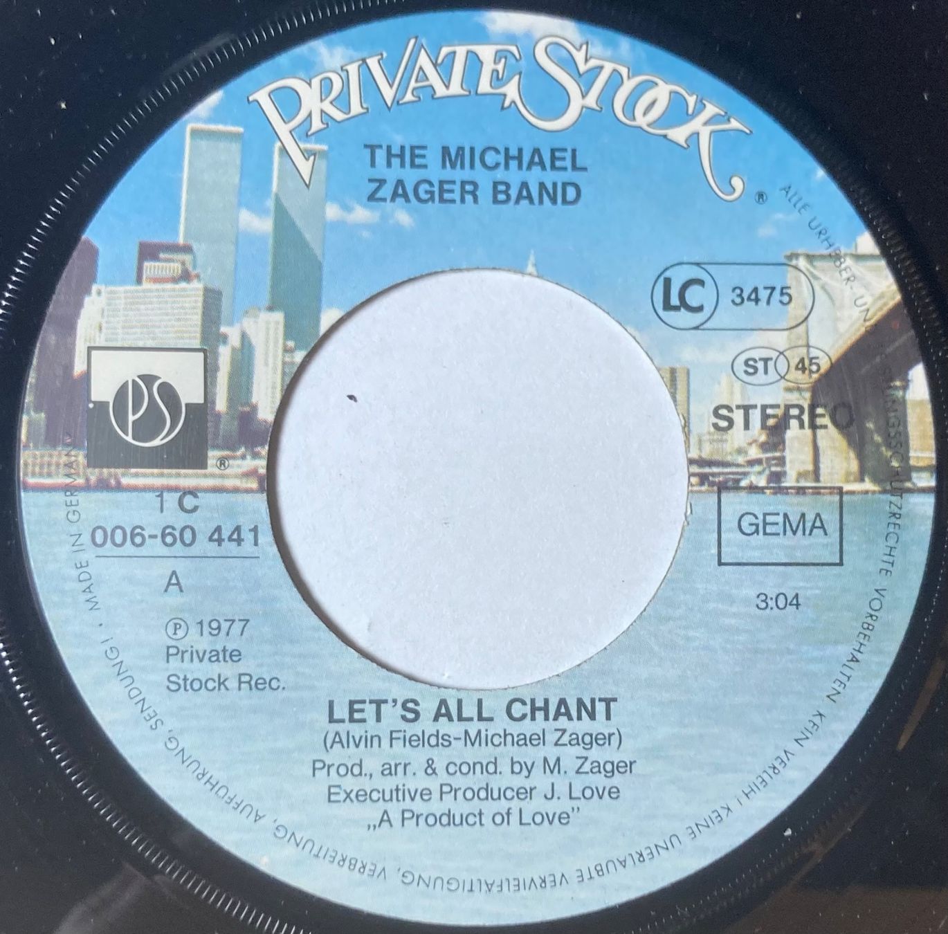 Schallplatten: THE MICHAEL ZAGER BAND - LET'S ALL CHANT – Gebraucht aus Poliez-Pittet von Newtown-Records 2