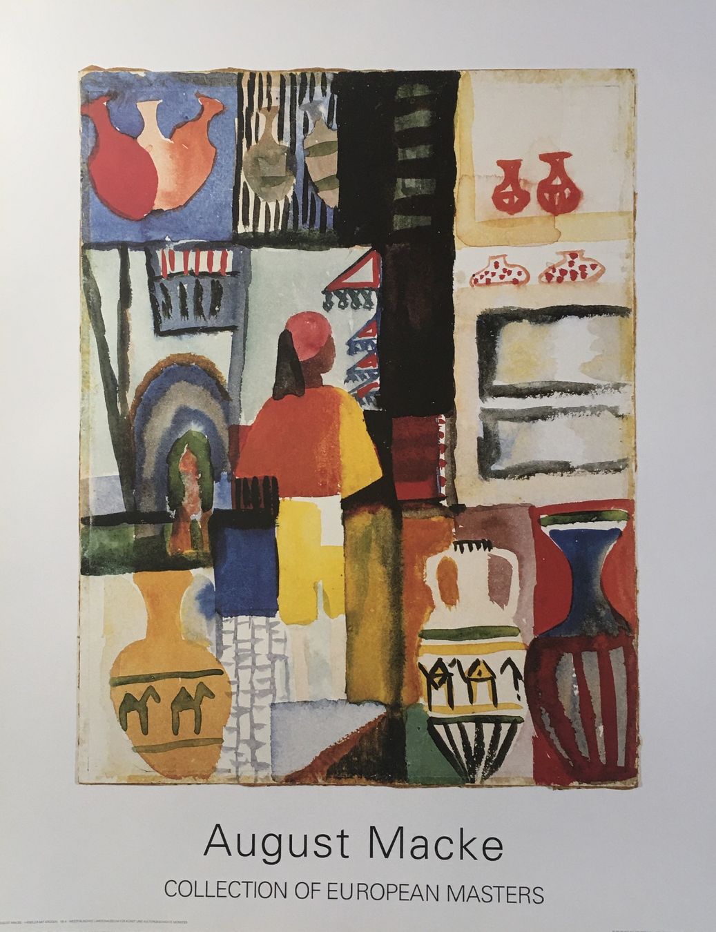Grafica & Litografie: August Macke        "Händler mit Krügen"  KUNSTDRUCK – Usato da Nennigkofen venduto da waltraub
