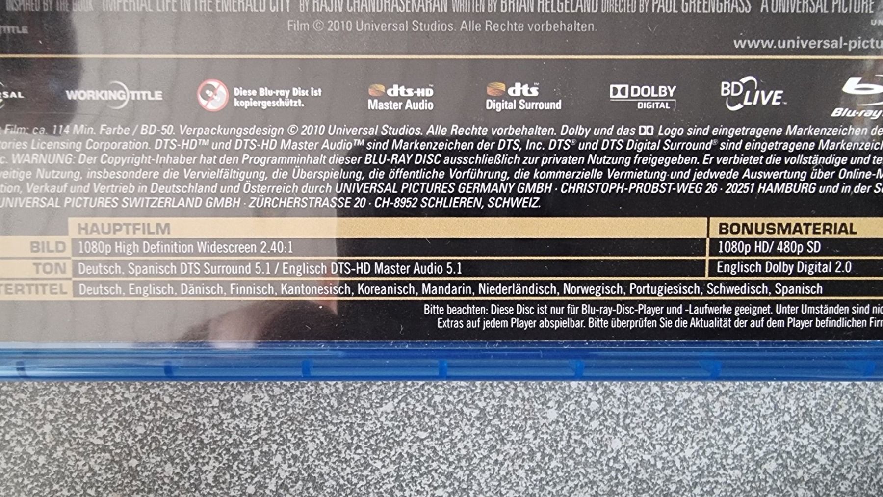 Tutti i DVDs: Blu Ray - Green Zone / Matt Damon – Usato da Oetwil am See venduto da fineli2 1