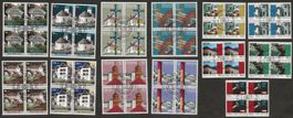 Schweiz Viererblock Serie Pro Patria 1996 97 1998 gestempelt