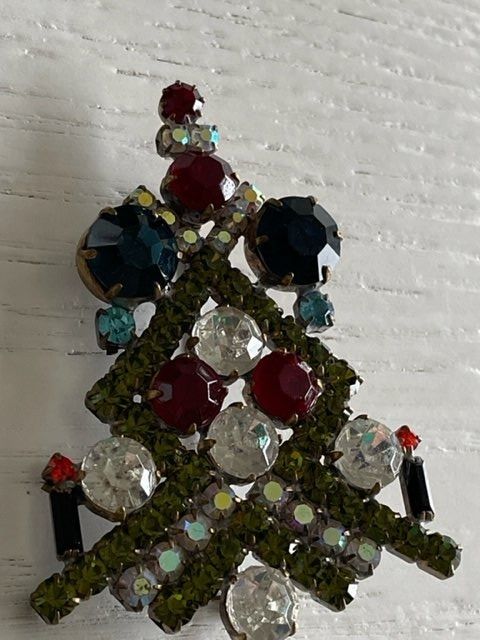 Spille & Fermagli: Weihnachtsbaum Brosche - Antik Gablonz – Nuovo (secondo la descrizione) da La Conversion venduto da angel-gini 3