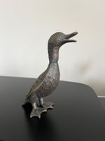 Dekorative Entenfigur aus Bronze, Vintage