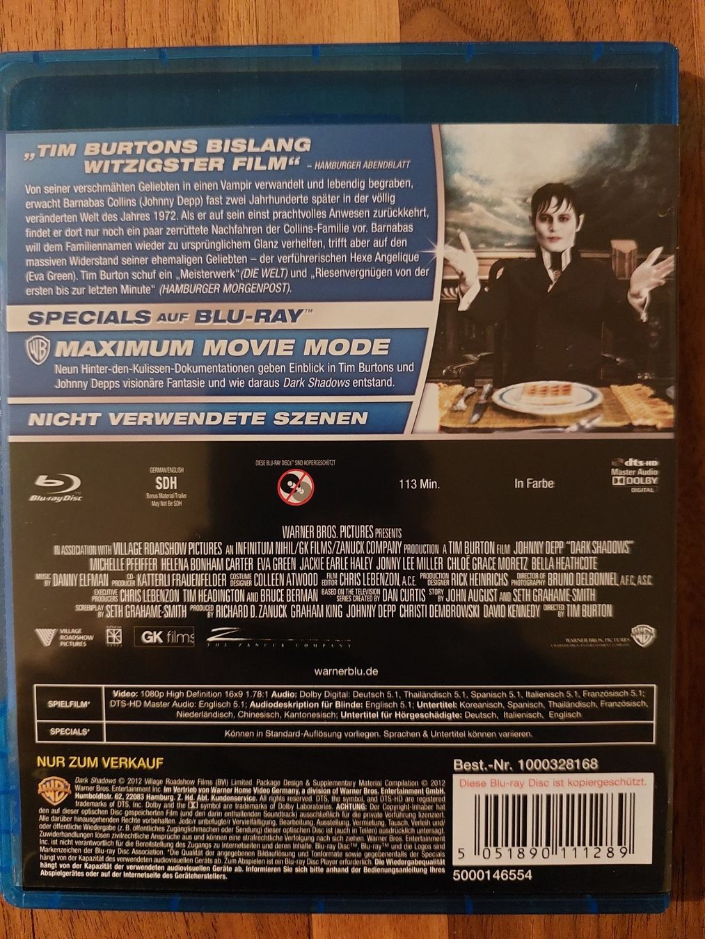 Tutti i DVDs: Blu Ray - Dark Shadows mit Johnny Depp – Usato da Rheinfelden venduto da FilmAuktion 1