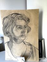 Alte Zeichnung Simpatische Damen sig. Henrich Alther 1940