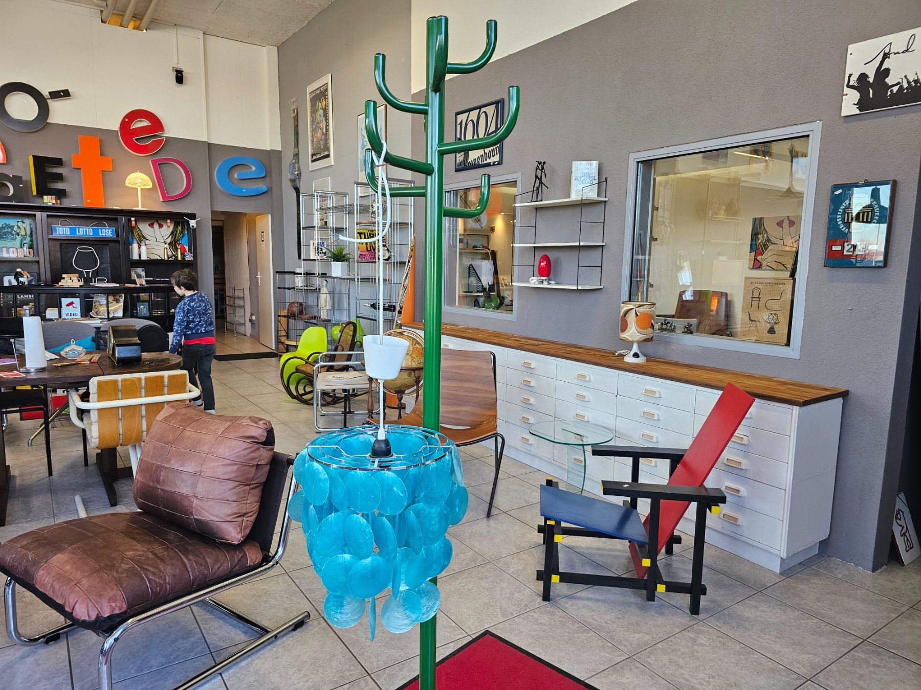 Lustres & lampes de plafonds: Perlmutt - Shell Hängelampe Hängeleuchte Pendelleuchte blau – D'occasion à Nottwil par Wondewa-Shop 9