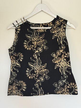 Tank top floral print size M 100% cotton