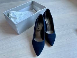 Escarpins Tamaris bleu marine daim