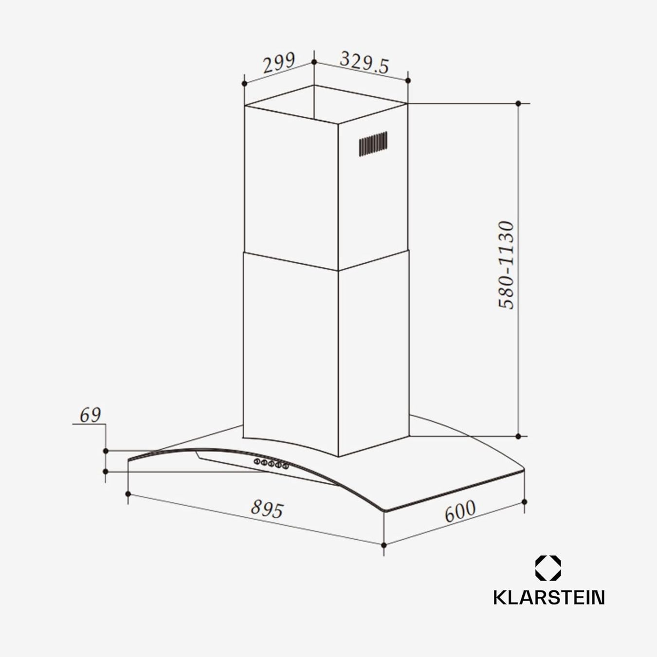 Hottes de ventilation: Klarstein COLETTE Inselhaube 90cm A++ – Neuf avec emballage d'origine à Bottighofen par zaap 5