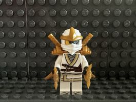 LEGO Ninjago Minifigur Zane weiss gold guter Zustand