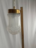 Antike Hängelampe Glas Vintage