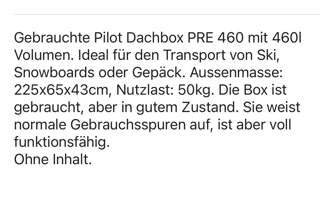 Box da tetto: Dachbox – Usato da Sarmenstorf venduto da Kusi841 4