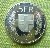 Sammlerstück 5 Fr. Jg. 1991