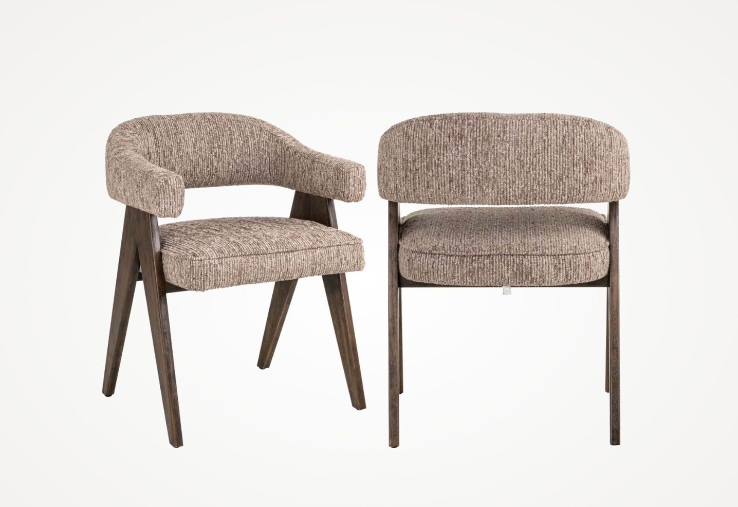 Sedie: NEW+NEW+Dining chair Mori mocca linear fire retardant – Nuovo e nell'imballaggio originale da Ruswil venduto da Miami-2026