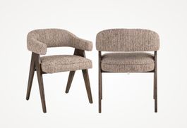 NEW+NEW+Dining chair Mori mocca linear fire retardant