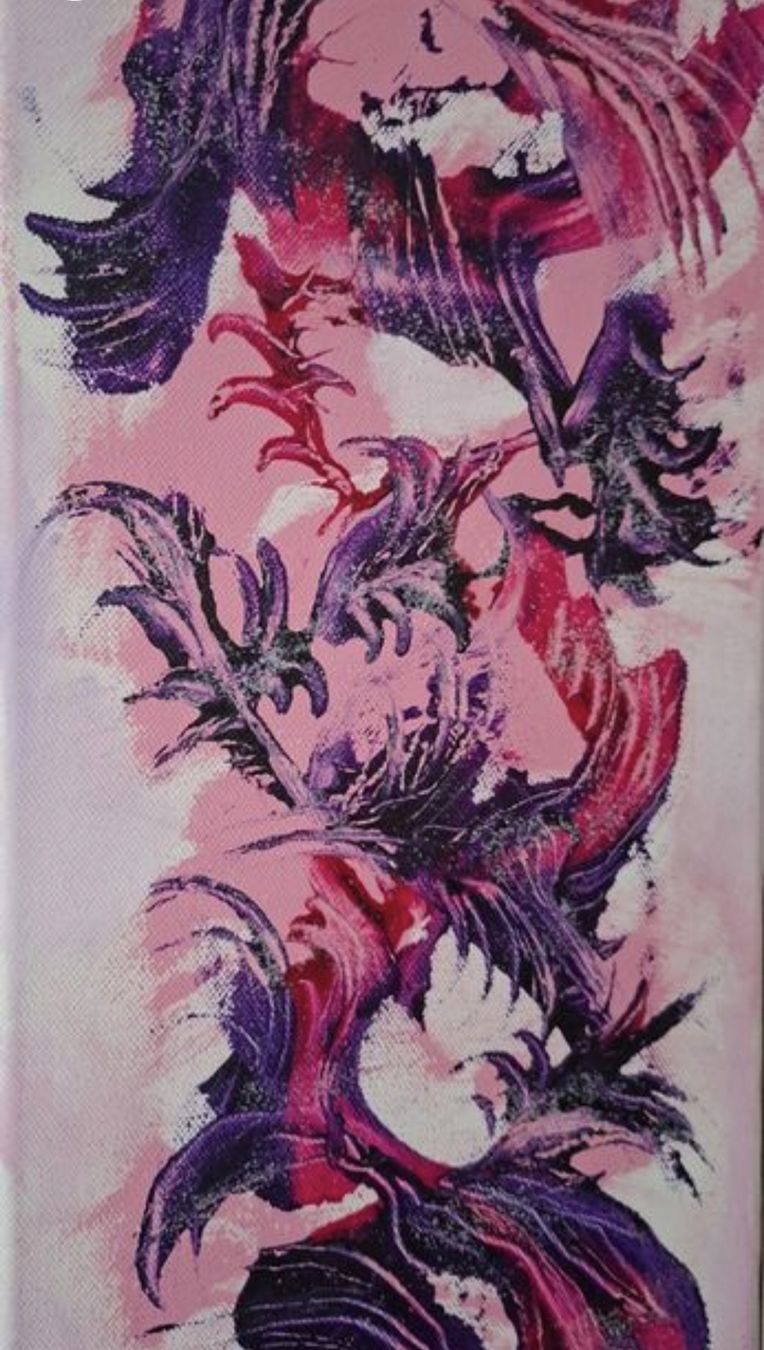 Dipinti: Gemälde, Lila und Rosa,handmade 20×80 – Nuovo (secondo la descrizione) da Riehen venduto da Steinbock1970 4