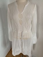 Damen Strickkleid, in Einheitsgrösse, Weiss, transparent