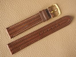 sportl. NOS Lederuhrenband 18mm braun 18x16 Field Tool watch