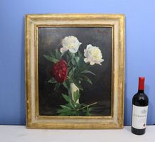 Theo Glinz 1890-1962, Gemälde "Blumenstillleben" auf Platte
