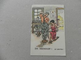 CH Humor Motiv Karte Miltär Rueblikarte Bären Katzen 1929