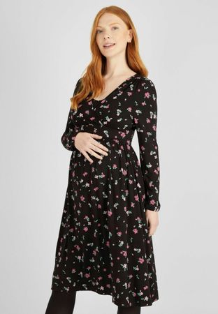 JoJo Maman Bebe Umstandskleid Gr. S Geblümt Viskose NEU