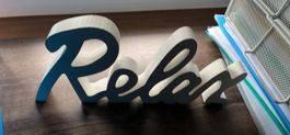 Holzdeko "Relax" für Ihr Zuhause