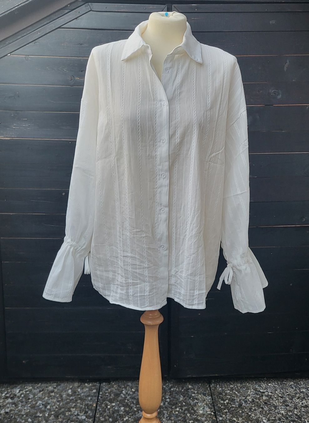 Camicette: Blouse-chemise blanche en coton  – Nuovo e nell'imballaggio originale da Fribourg venduto da VictoriaShop7