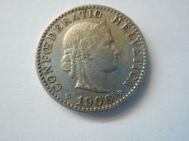 20 Rp. 1906 /   bei mehreren Steigerungen nur 1 x Porto