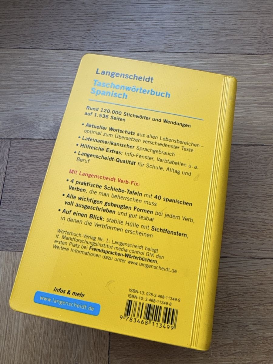 Libri: Langenscheidt Taschenwörterbuch Spanisch - Deutsch – Usato da Riehen venduto da aschob 3