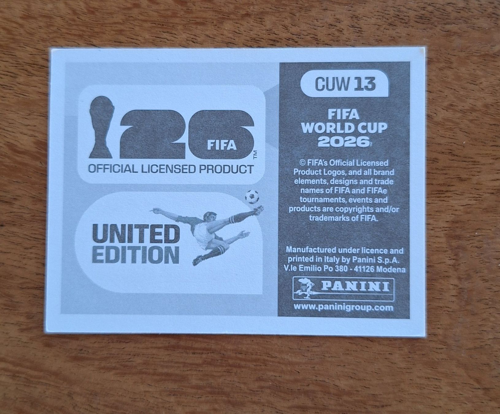 Panini Carte collezionabili: Panini CURAÇAO CUW 13 – Nuovo (secondo la descrizione) da Romanens venduto da Crocette 1