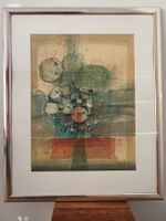abstraktes Bild 81 x 99 cm - mit sehr schönem Rahmen