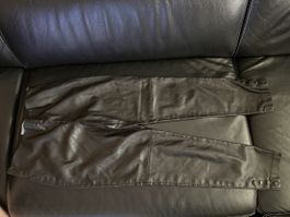 Stylish MNG Mango Faux Leather Pants, Black, Size M