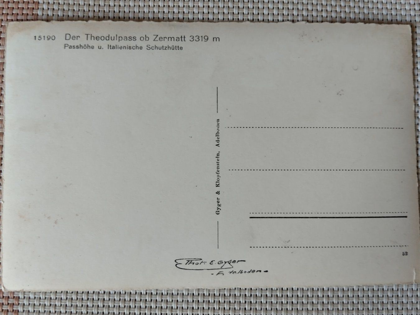 Cartes postales: Ansichtskarte Theodulpass Zermatt 3319m – D'occasion à Zürich par dschwab3 1