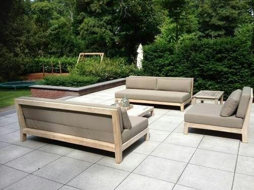 Divani: Sofa Lounge Gartenmöbel Gartensofa Teakholz Loungesofa Couch – Nuovo e nell'imballaggio originale da Daisendorf venduto da Wohn-Kult 2