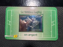 Timbre en argent, Silber / Rugby / France