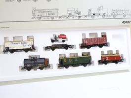 Märklin Güterwagen Set Württemberg 45102 - Top Zustand