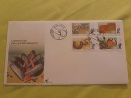 Enveloppe de timbres Ciskei 1984 sur le thème de la pêche