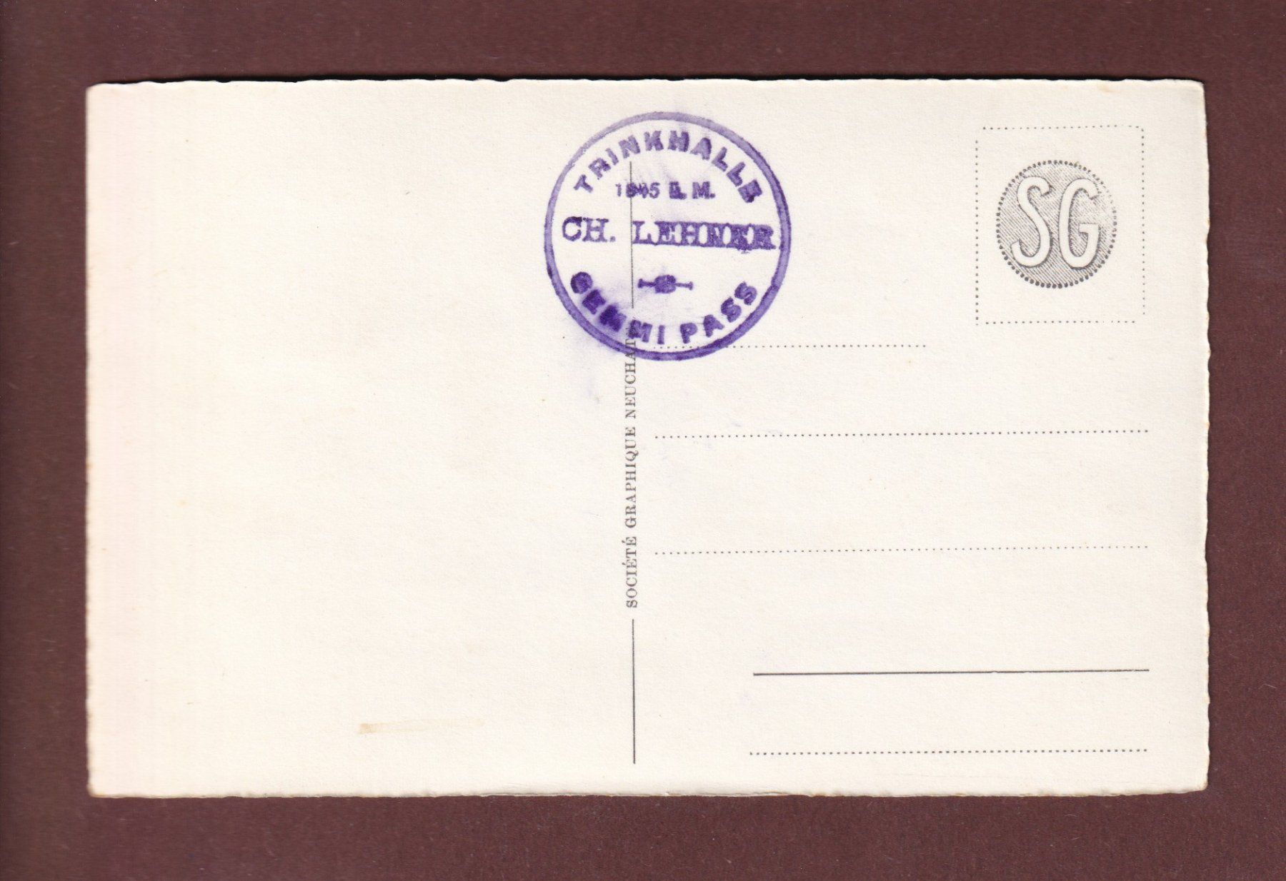 Cartoline postali: LOECHE-LES-BAINS - Gemmi – Usato da Pully venduto da nicecards-shop 1