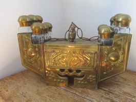 Orientalisch Schuhputzbox, Messing, Vintage Rarität! (51)