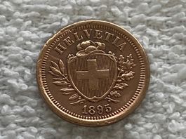 1 centime/rappen 1895