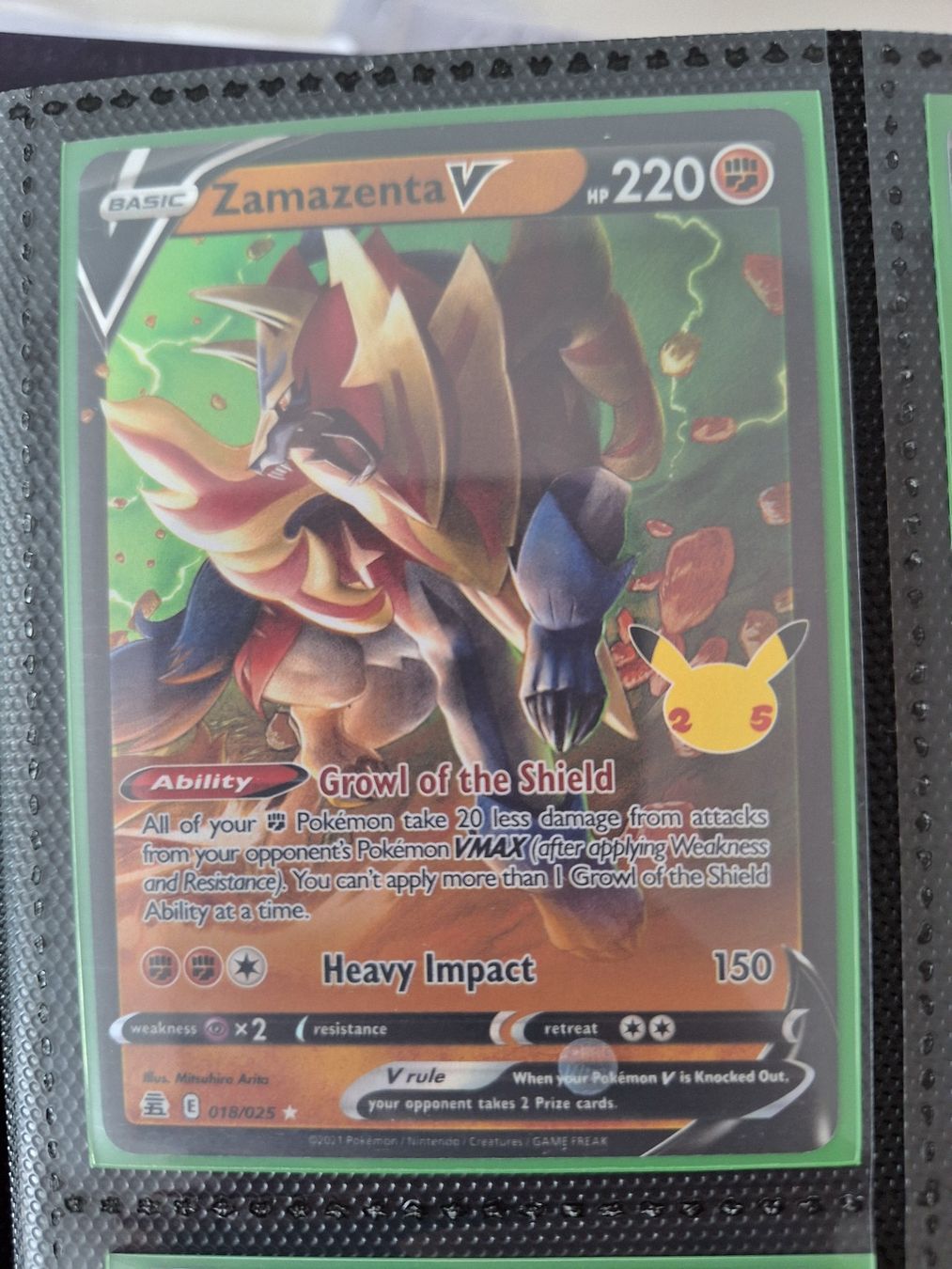 Pokémon Sammelbilder & Trading cards: Zamazenta V – Gebraucht aus Altstätten SG von GGsGameshop