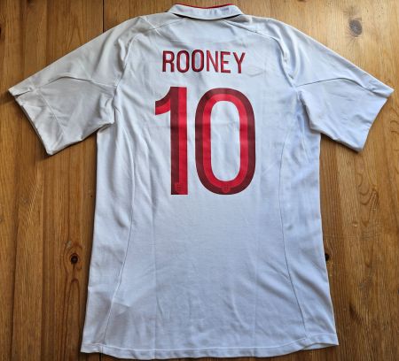 Trikot England #10 Rooney Umbro Gr. M Three Lions Fussball